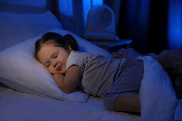 child sleeping soundly depicting low noise of whole house genetator