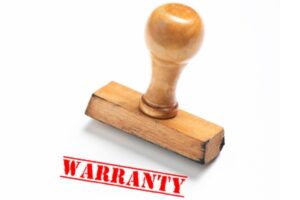 warranty red rubber stamp depicting HVAC warranty