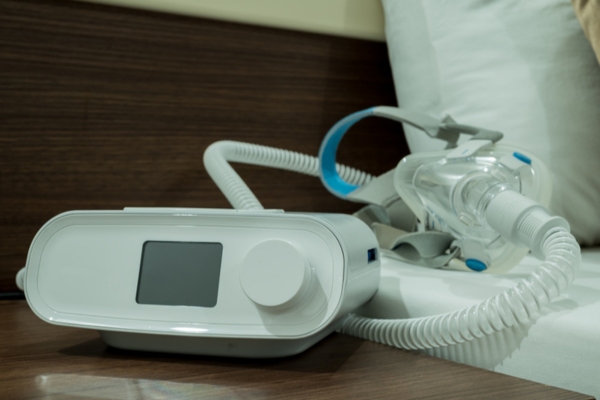 Sleep apnea therapy, CPAP machine with mask